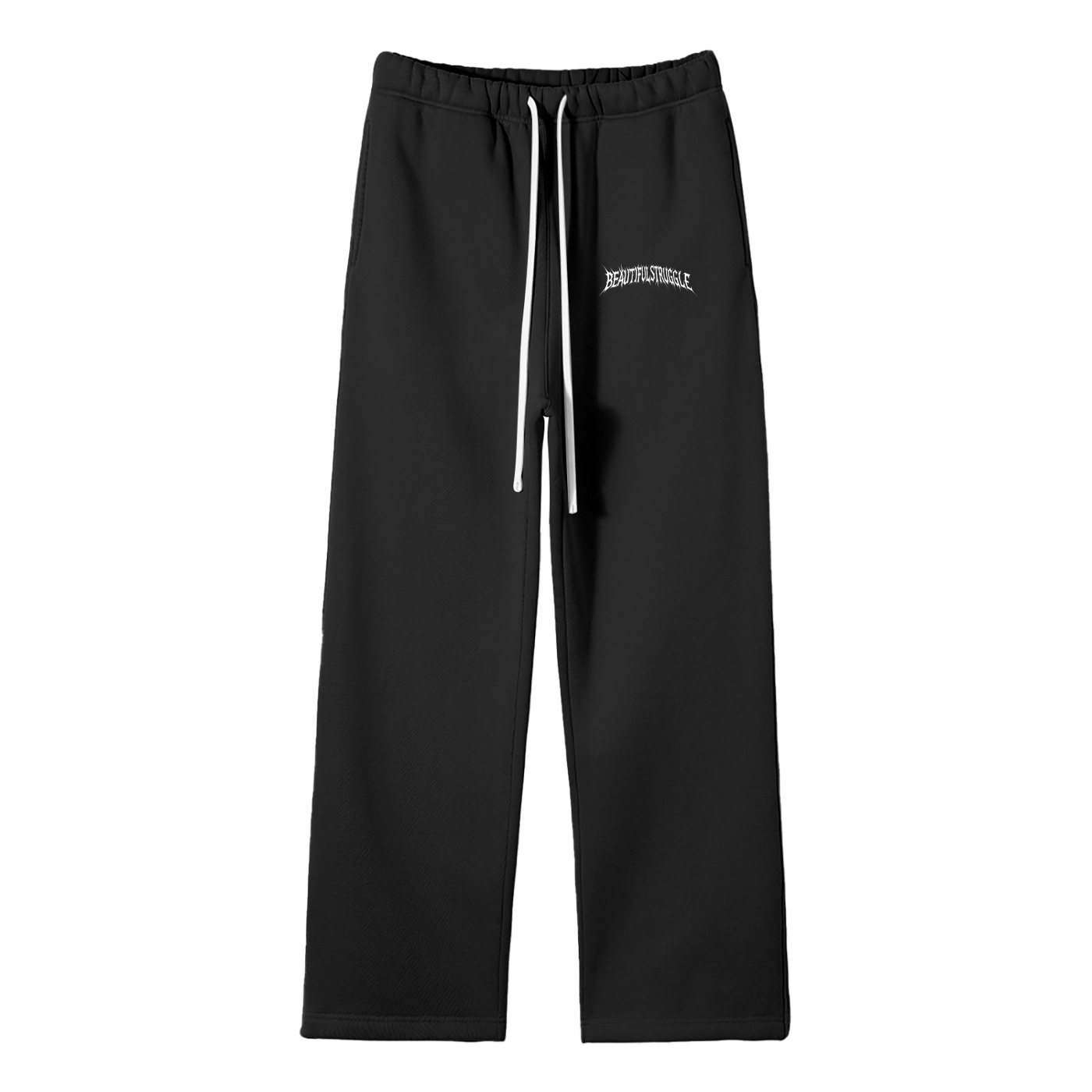Unisex Solid Color Fleece Straight Leg Pants